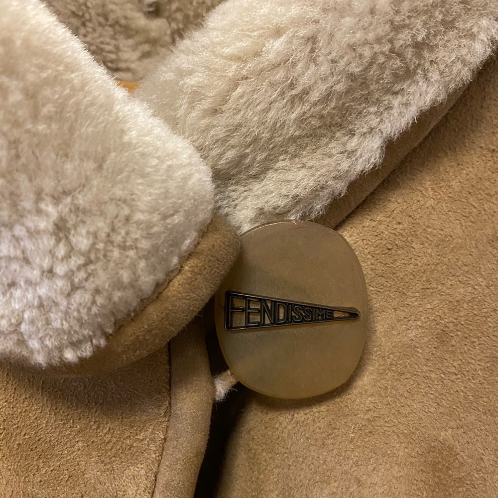 Fendi vintage coat leather & sheepskin medium - Picture 3 of 16